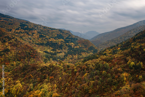 Autumn landscape around the Asenova Fortress  Bulgaria