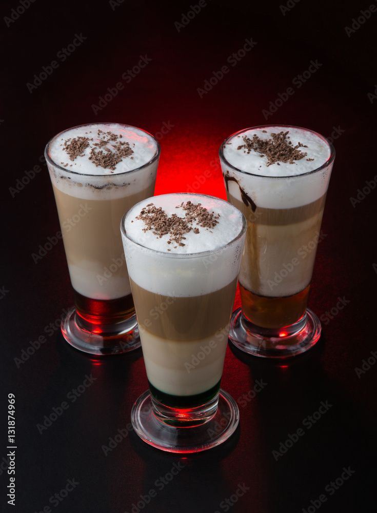 Amazing coffee cup on red background