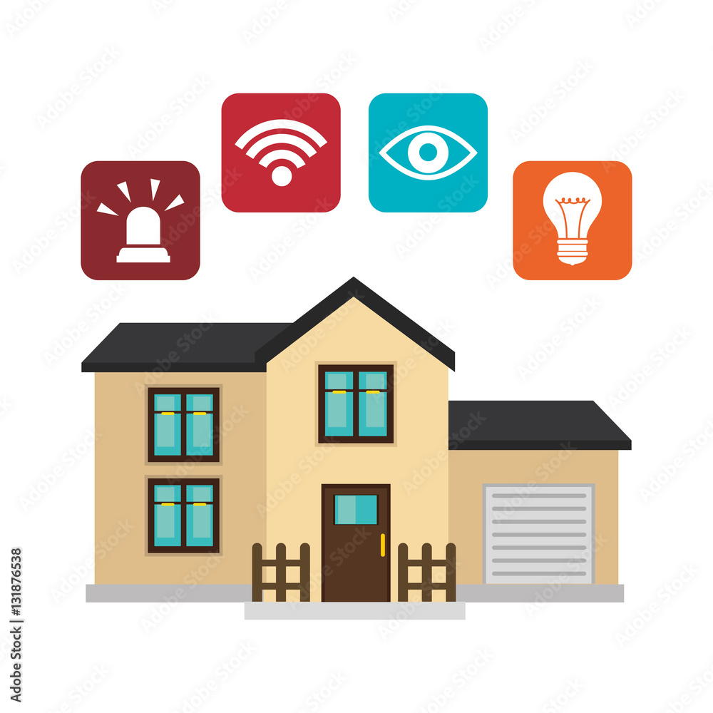 smart home technology icon vector illustration design