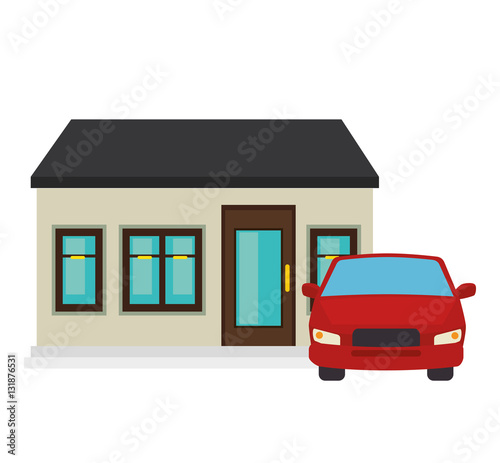 exterior house isolated icon vector illustration design
