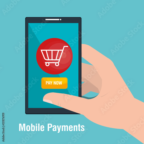 mobile payments business icon vector illustration design