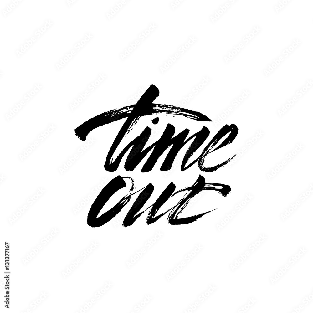 Time out lettering for tshirt, clothes, and poster