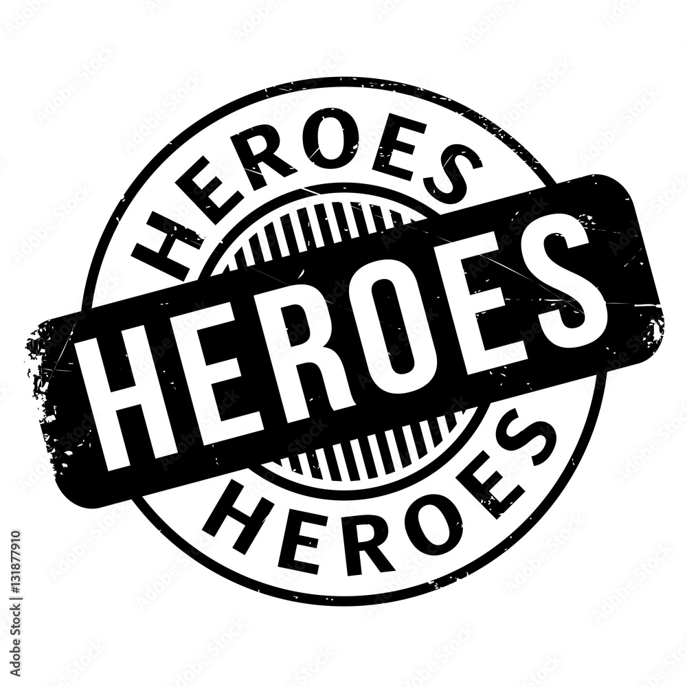 Fototapeta premium Heroes rubber stamp