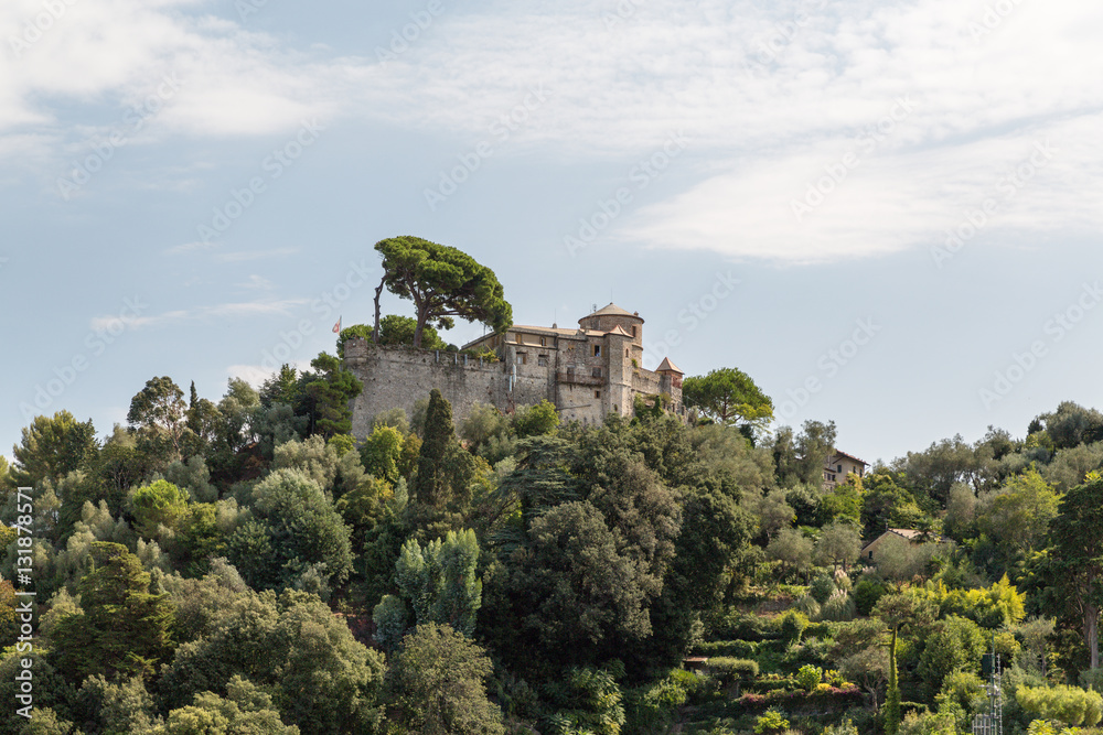 Castello Brown is the Castle above Portofino