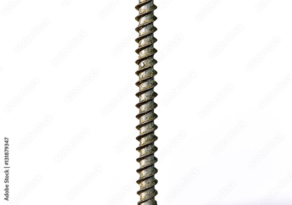 Close-up of screw for construction