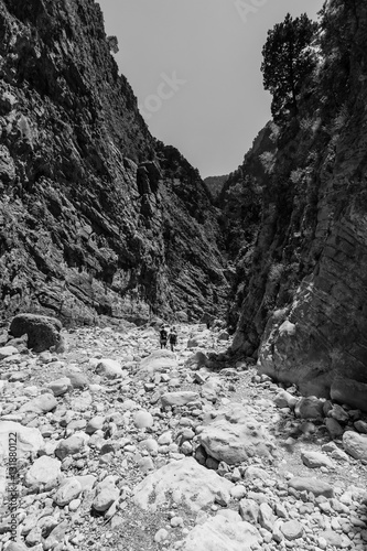 Samaria Gorge. Crete. Greece. Black and white. © Sergey Kohl