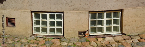Two basement windows