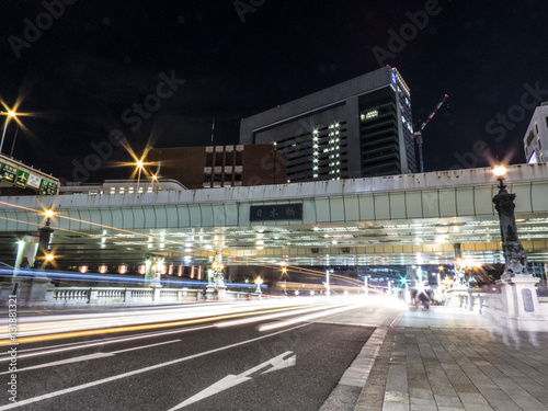 日本橋（道路元標）の夜景