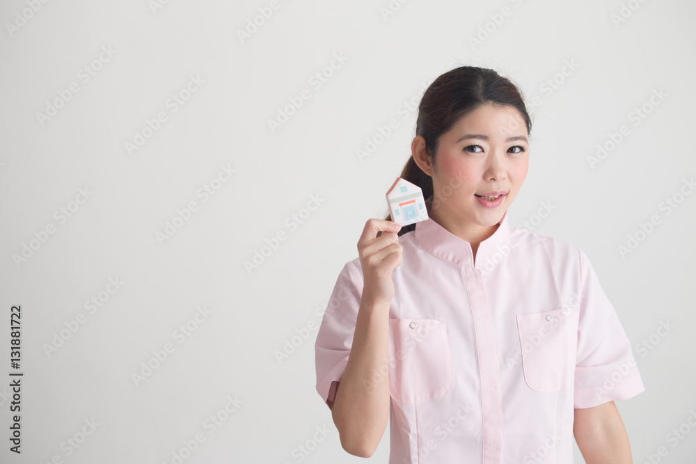 看護師・白バック 看護師・白バック