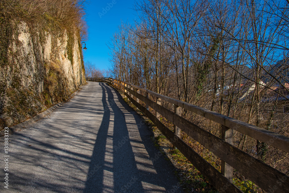 Weg mit Holzzaun Weg mit Holzzaun