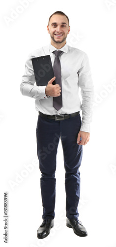 Young business coach with c...