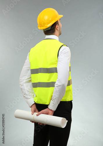 Handsome young engineer wit...