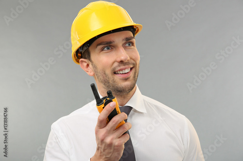 Handsome engineer with port...