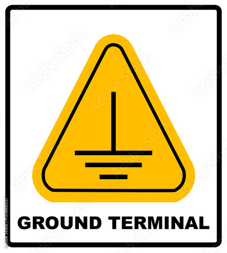 Electrical grounding sign.