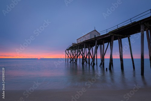 Long exposure seascape at Belmar New Jersey  photo