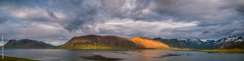 Panorama of a Mountain Range in Iceland Panorama of a Mountain Range in Iceland