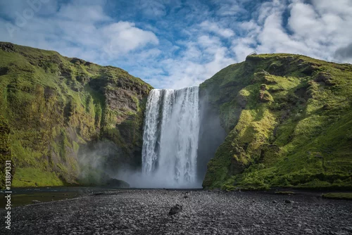 Panel kuchenny z motywem Skogafoss landscape 