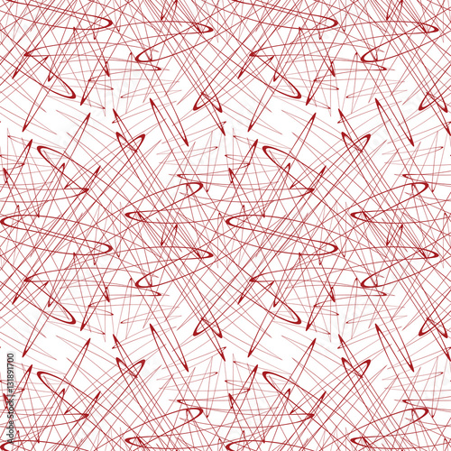 Seamless abstract guilloche ornament on white background. Elegant vector pattern illustration for invitations, banknotes, diplomas, certificates, tickets and other papers security or wrapping design 