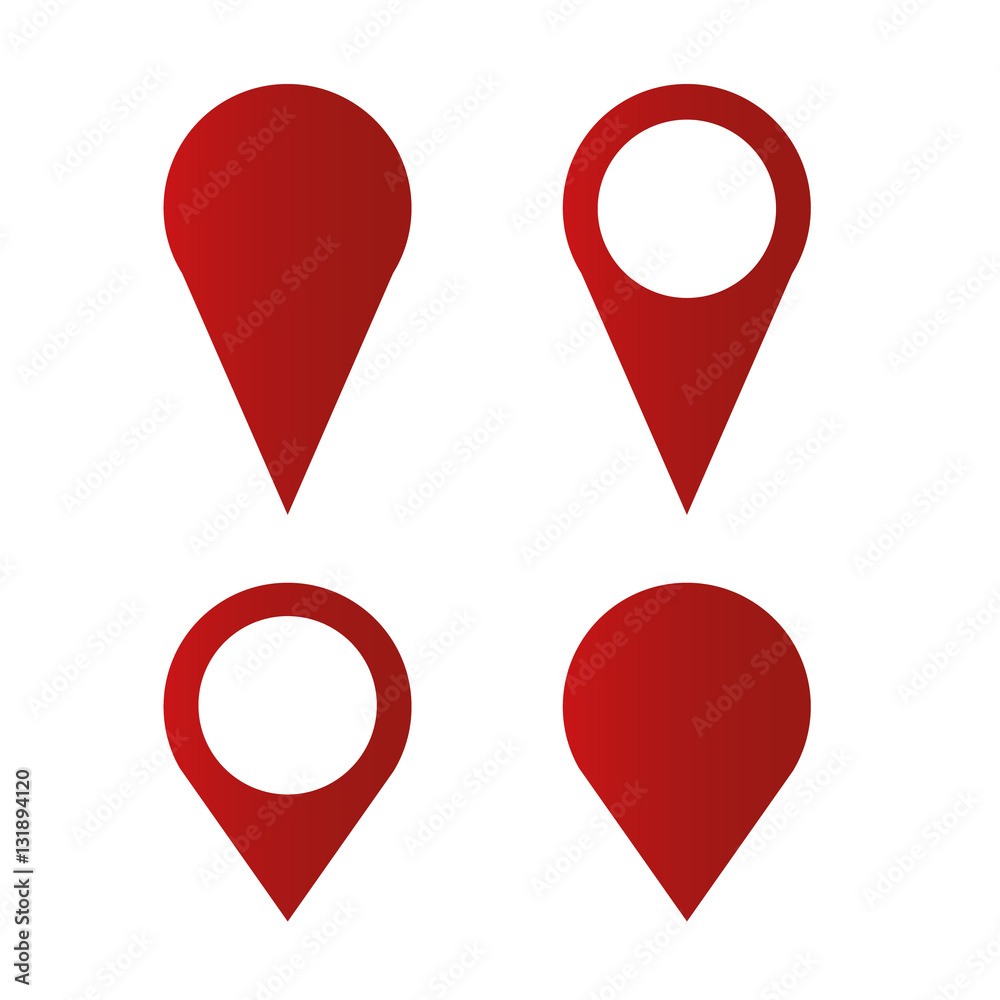 Fototapeta premium Znacznik mapy czerwony