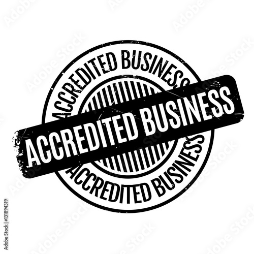 Accredited Business rubber stamp