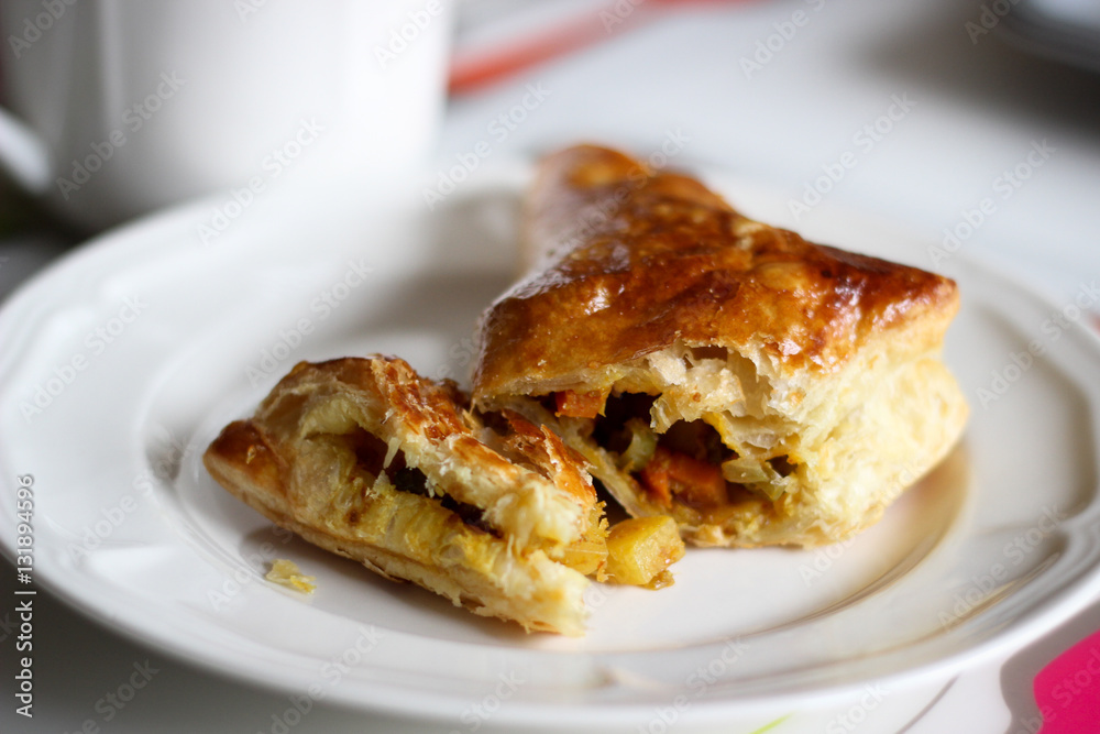 Mixed Vegetables Stuffed Puff Pastry - Indian Snack - Turnovers Mixed Vegetables Stuffed Puff Pastry - Indian Snack - Turnovers