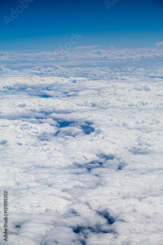 Beautiful, dramatic clouds and sky viewed from the plane. High resolution and quality 
