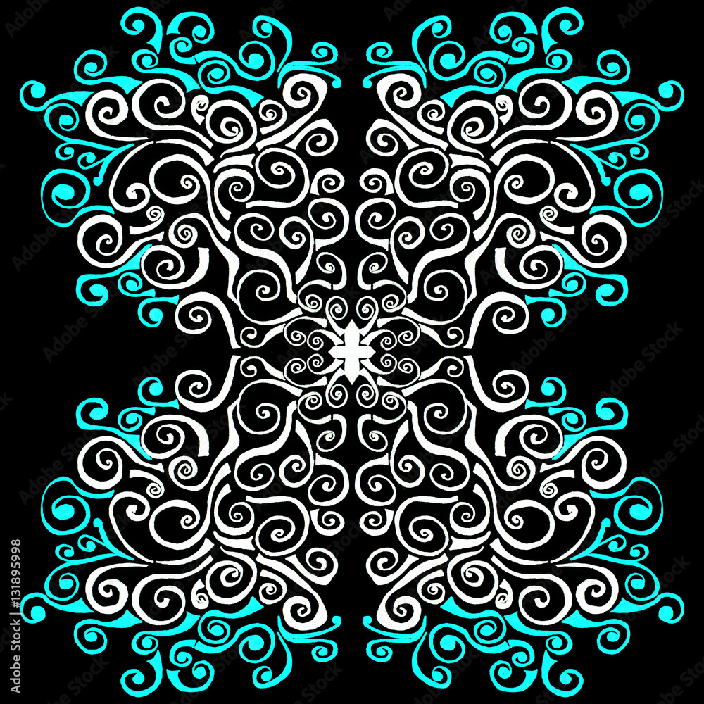 Unique, abstract pattern. Made with drawings and sketches Unique, abstract pattern. Made with drawings and sketches