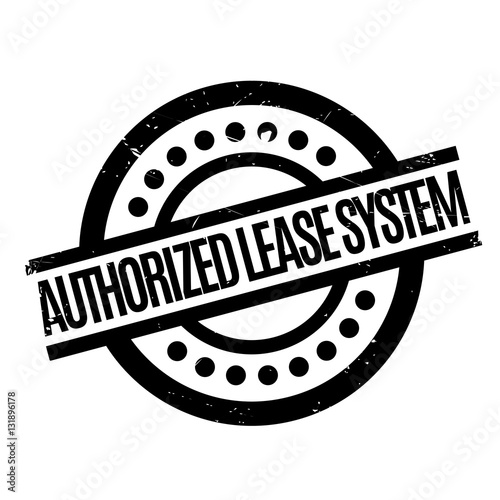 Authorized Lease System rubber stamp