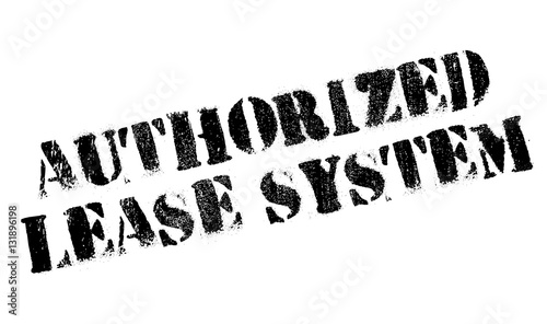 Authorized Lease System rubber stamp