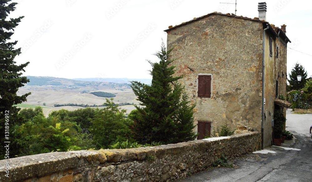 Pienza, Muro da Cidade/Toscana - Itália