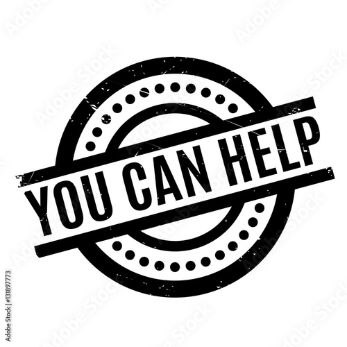 You Can Help rubber stamp