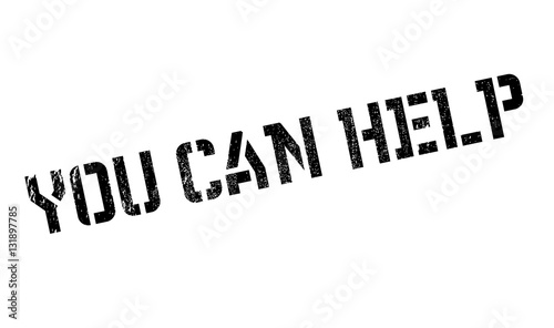 You Can Help rubber stamp