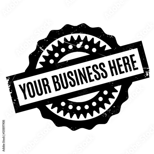 Your Business Here rubber stamp