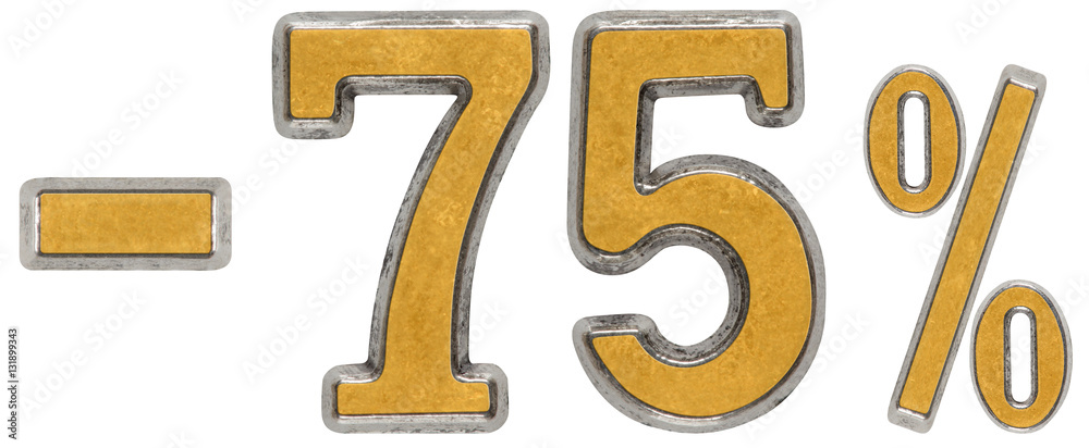 Percent off. Discount. Minus 75, seventy five, percent. Metal n Percent off. Discount. Minus 75, seventy five, percent. Metal n