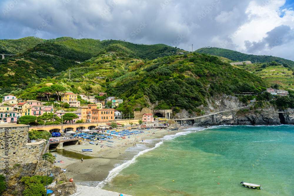Picturesque seascape of Cinque Terre National Park, Italy.