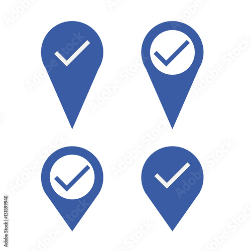 Free Download Karten-Marker Haken Blau - GFXLoad