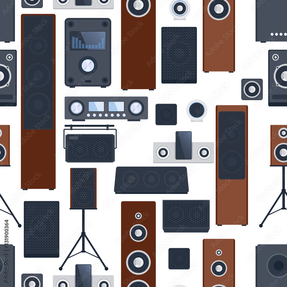 Music systems vector set. Music systems vector set.