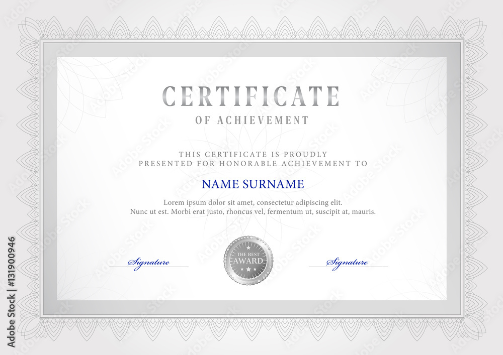 Certificate, Diploma of completion, vector design template Certificate, Diploma of completion, vector design template
