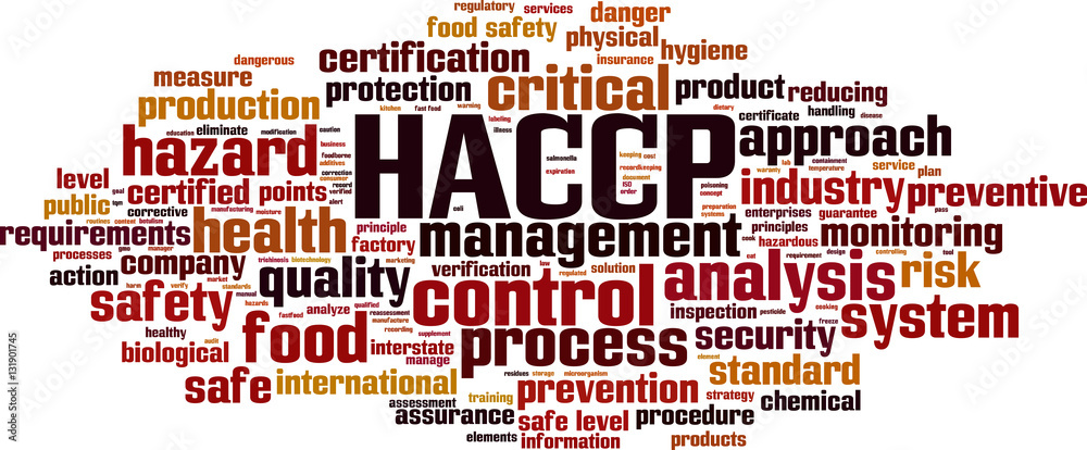 HACCP word cloud concept. Vector illustration