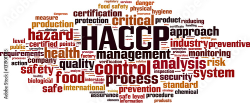 HACCP word cloud concept. Vector illustration