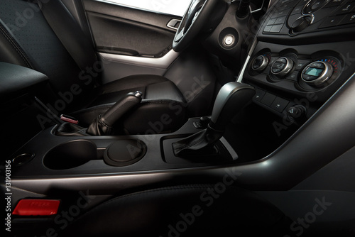 Interior of modern pickup truck © PixieMe