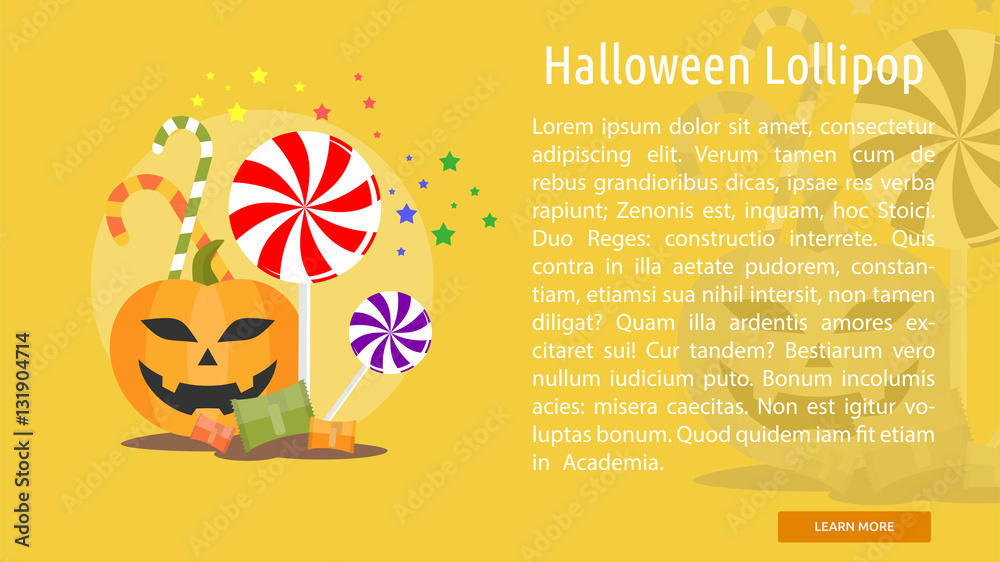 Halloween Lollipop Conceptual Banner Halloween Lollipop Conceptual Banner