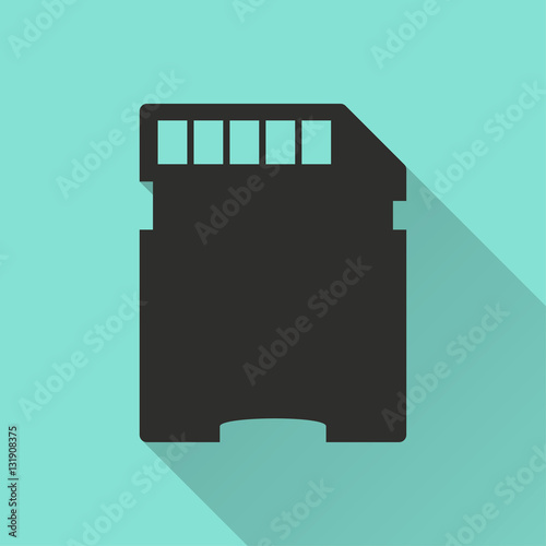 Memory card - vector icon.