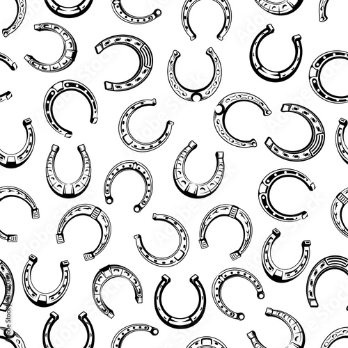 Horseshoes seamless pattern