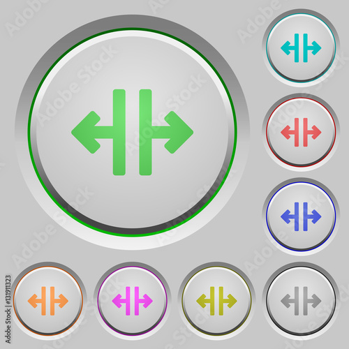 Vertical split push buttons