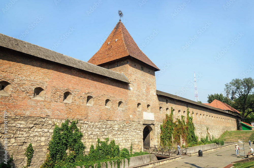 Hlyniany gate of Bernardine monastery in Lviv