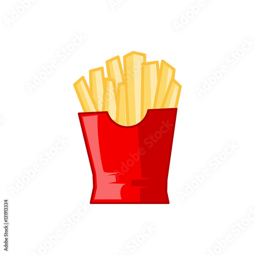 french fries icon illustration