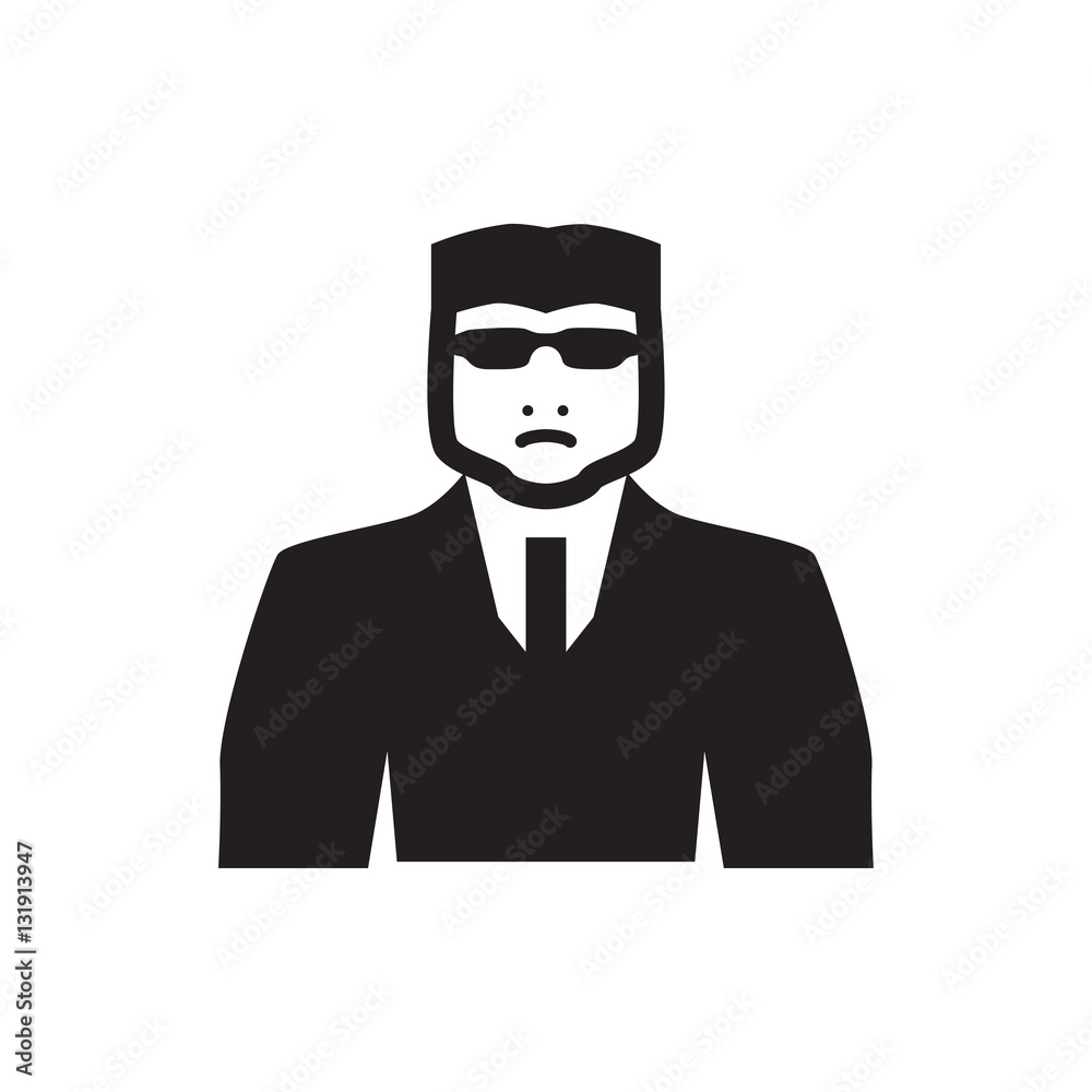 security guy icon illustration
