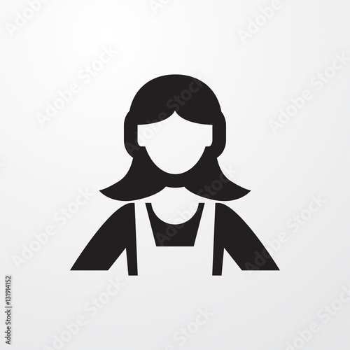 maid icon illustration