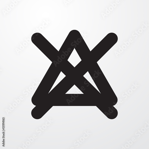no bleaching icon illustration